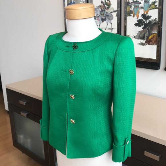 tahari green jacket
